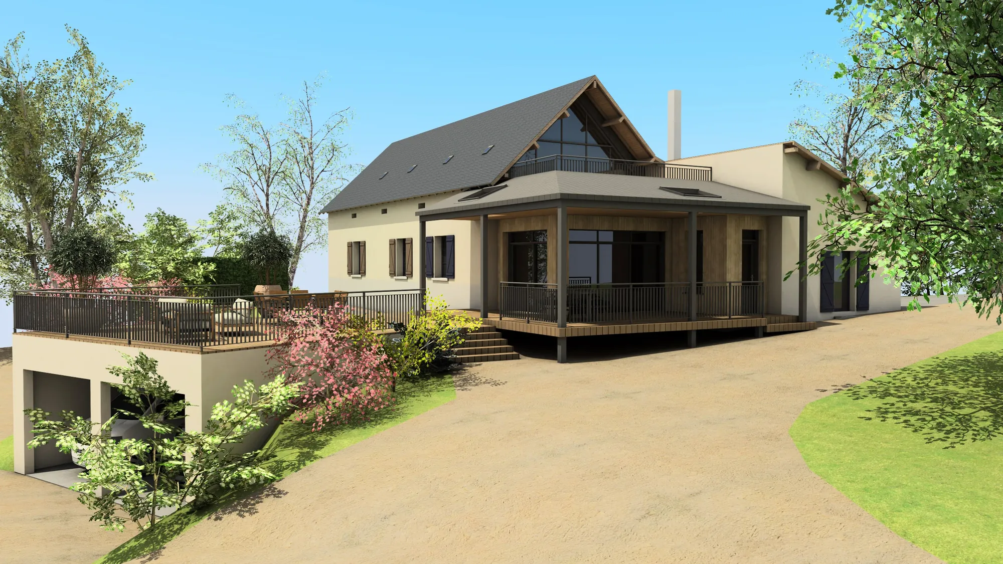 Extension longère Mayenne modernisation